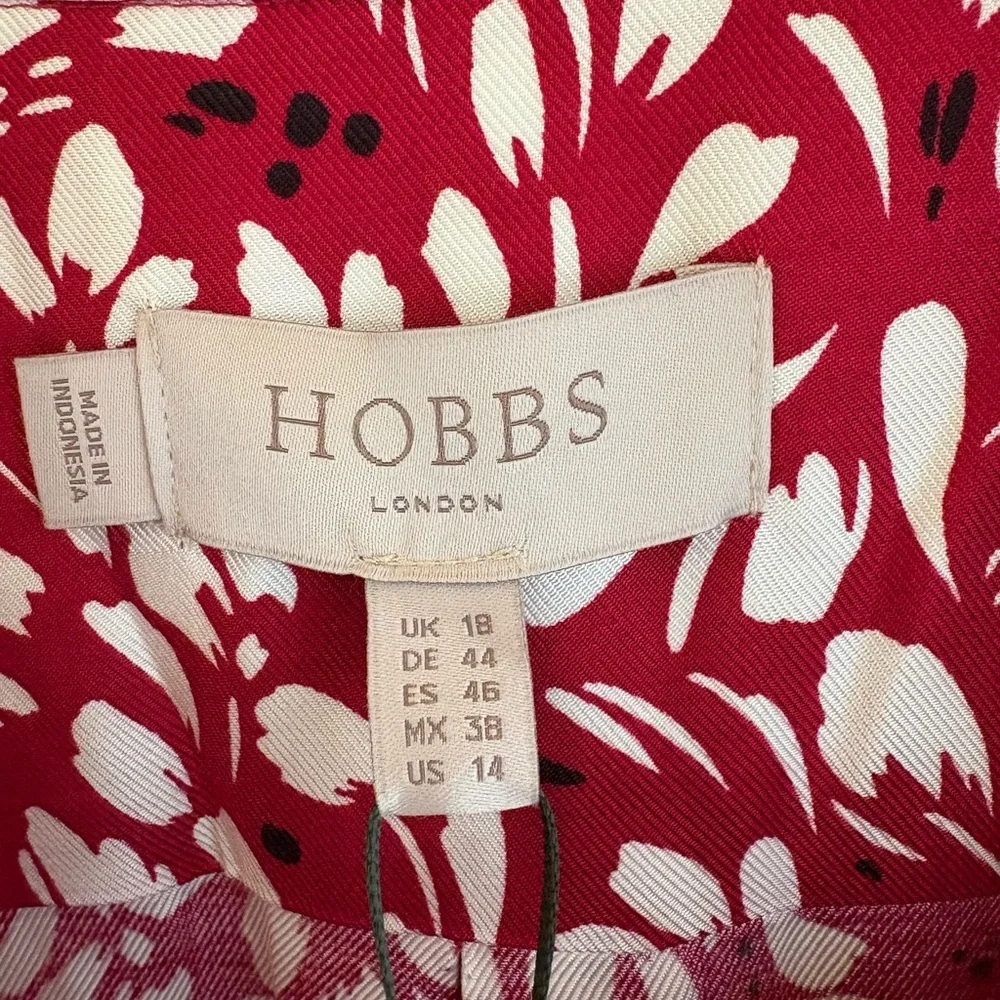 Hobbs London-NWT size 14 “Marciella” cranberry 100% viscose shirt dress. NEW! - Picture 9 of 16